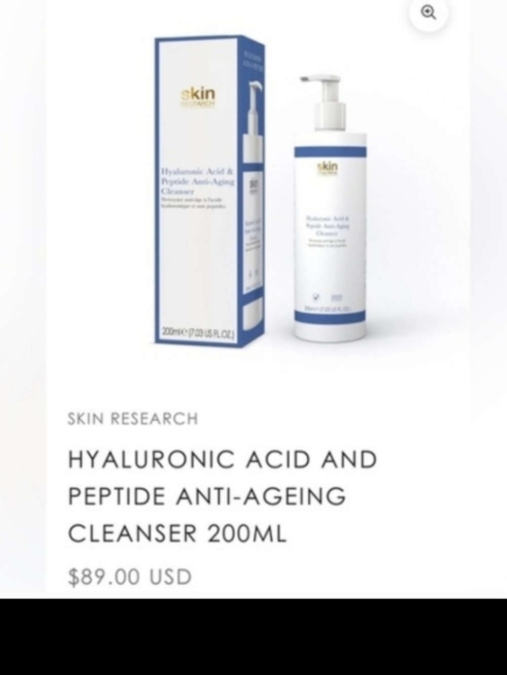 Skin Research Hyaluronic Cleanser Full Size 7.03 Fl Oz - Picture 2 of 2